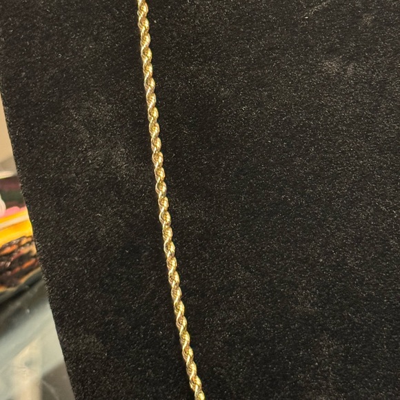 10K Solid Yellow Gold Necklace Gold Rope Chain, 1.5MM, 24”, 11.3 Grams, unisex - Picture 4 of 9